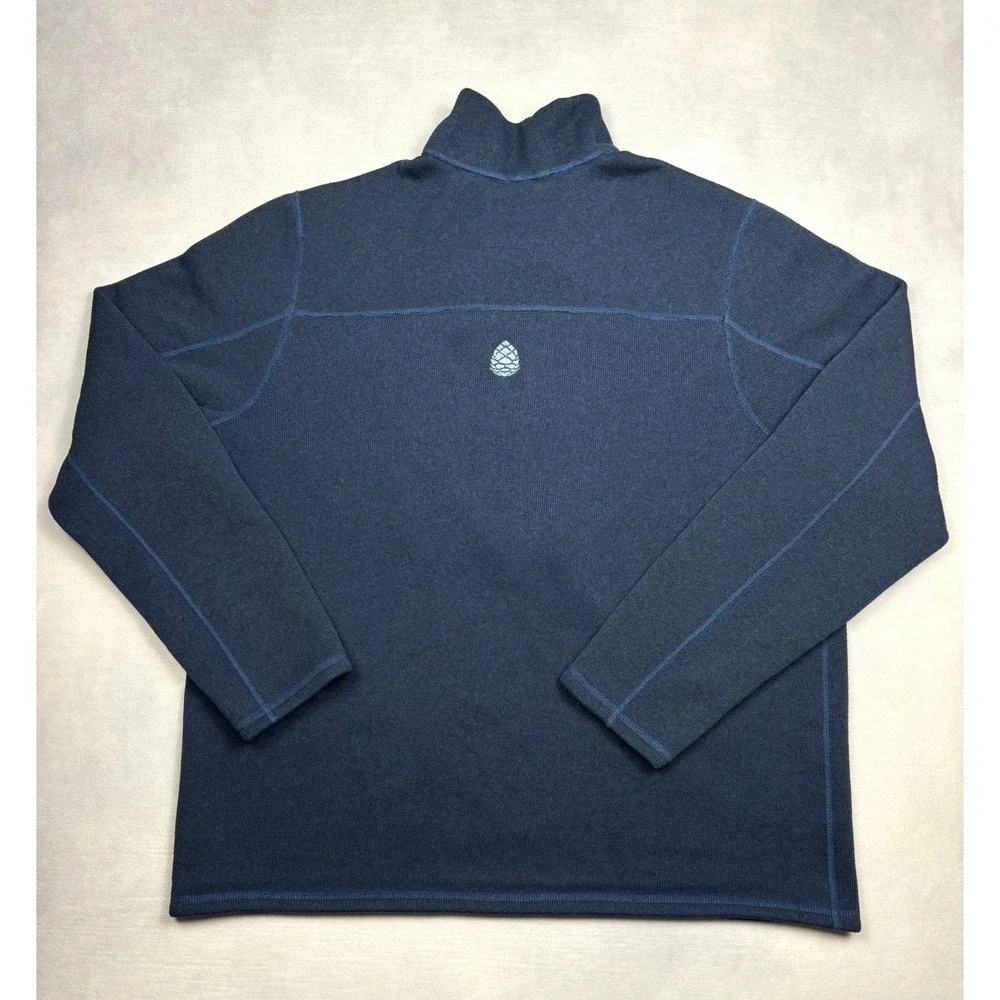 Stio‎ Wilcox Fleece Quarter Zip Pullover Mens XXL Navy Blue FW23PHI1 200296-452